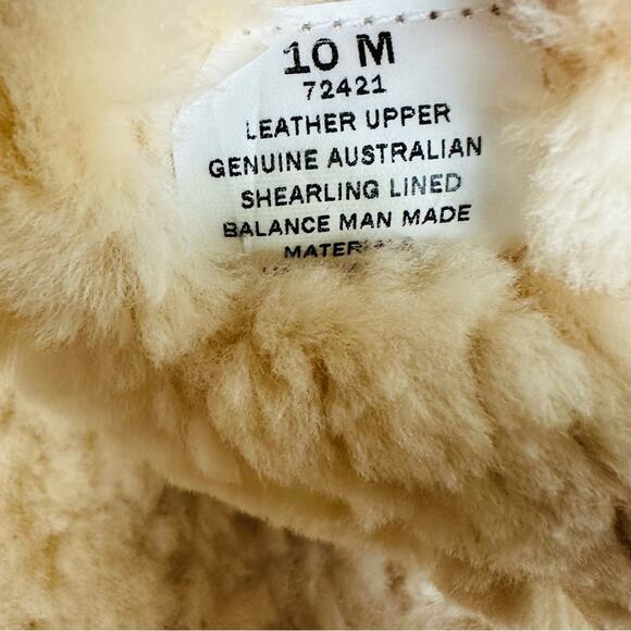 Vermont Country Store Slippers 72421 Chestnut Leather Upper Brown Scuffs Sz 10 - Picture 10 of 12